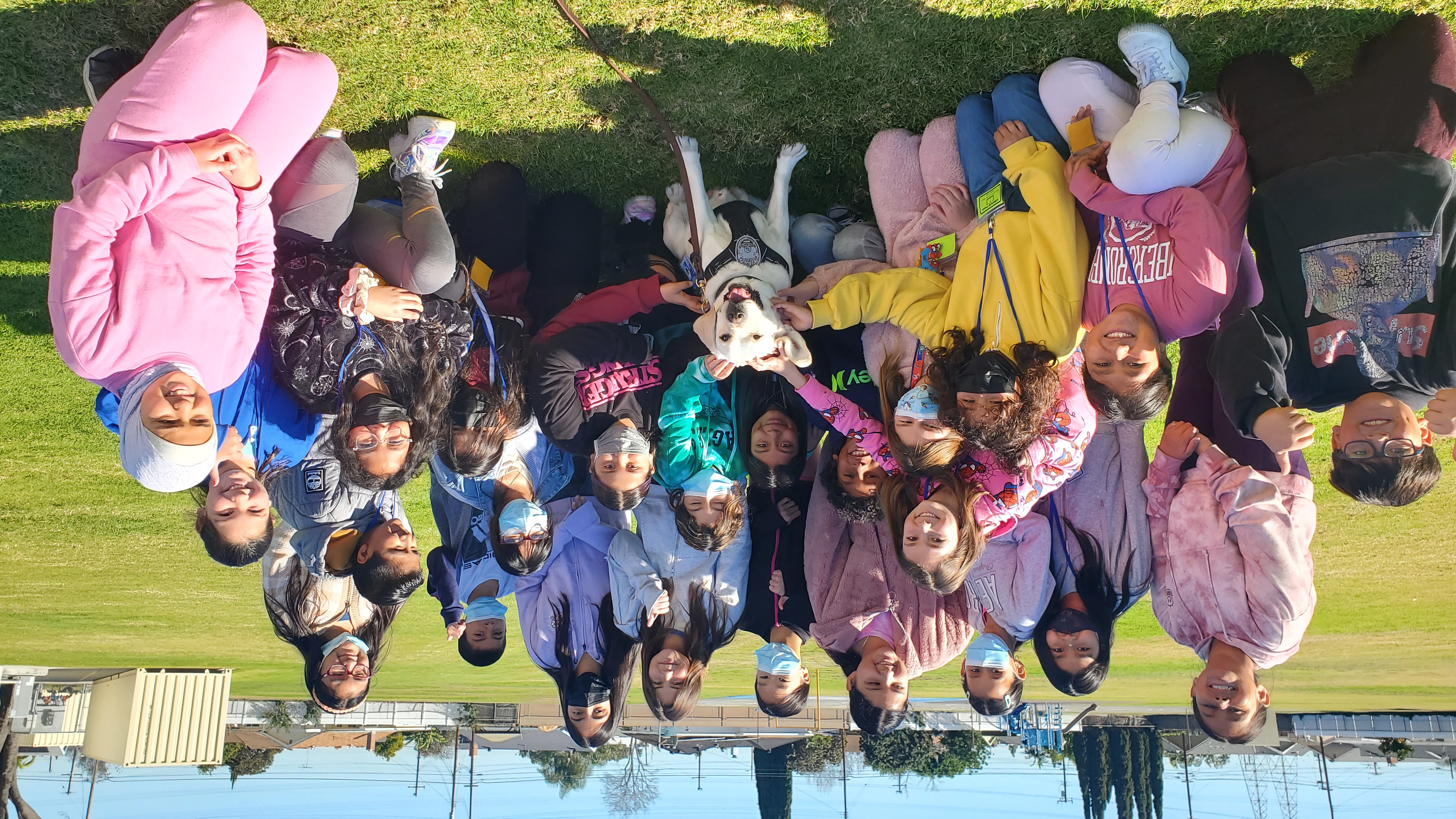 Students get to meet Garden Grove Canine Officer Heart