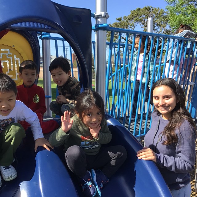 Scholars enjoying their new playground