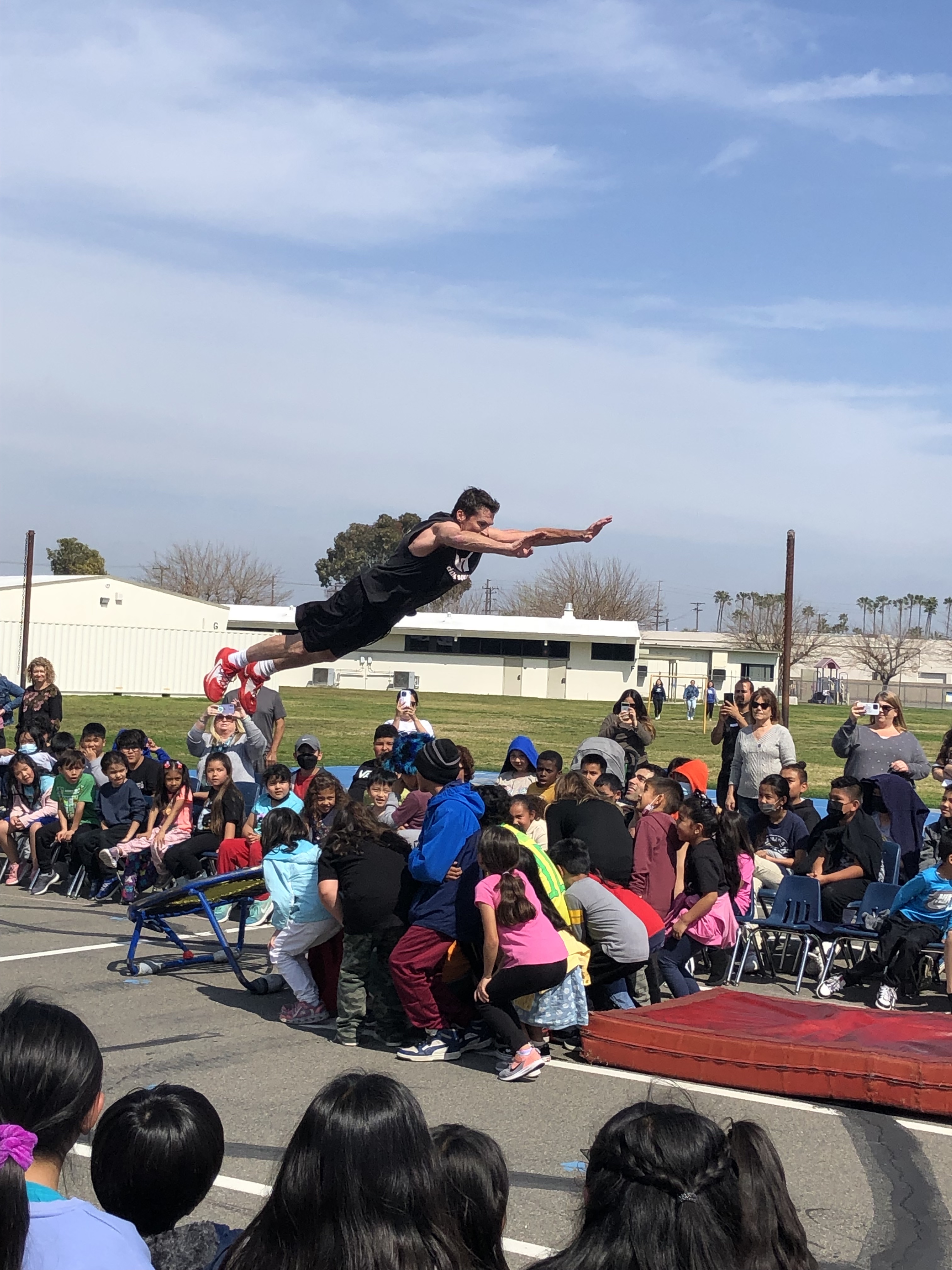Students at the Dunk Assembly